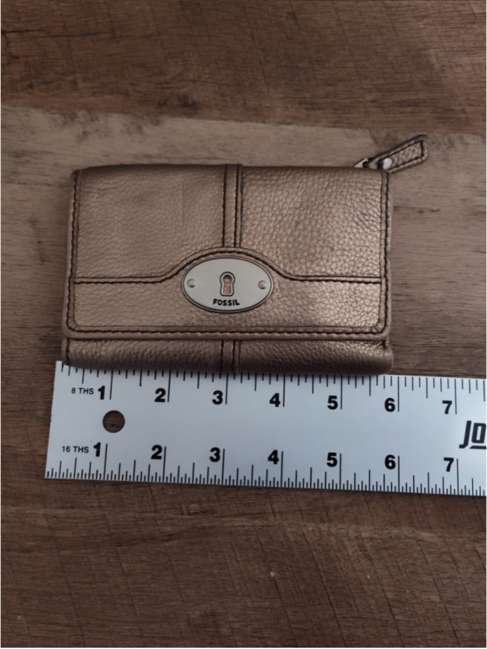 Women's Fossil Leather Wallet One Size Gold - Picture 8 of 9
